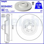 Bromsskiva DELPHI BG9486C
