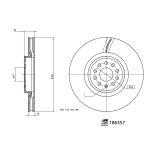 Bromsskiva FEBI BILSTEIN 186357, 1 Stycke
