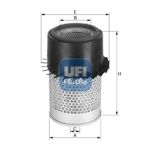 Filtro de aire secundario UFI 27.969.00
