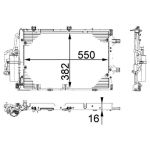 Condensator, airconditioning MAHLE AC 335 000P