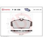 Bromsbeläggssats, skivbroms BREMBO P 56 036
