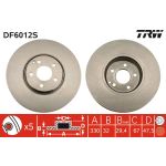 Disco de freno TRW DF6012S vorne, ventilado , 1 Pieza