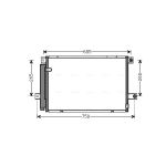 Condensator, airconditioning AVA COOLING TOA5559D