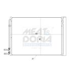 Condensator, airconditioning MEAT & DORIA 991085