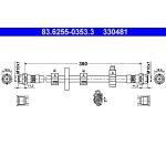 Tubo flessibile del freno ATE 83.6255-0353.3