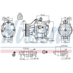 Airconditioning compressor NISSENS 890036