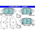 Set di pastiglie freno, freno a disco ATE 13.0470-5531.2