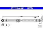 Tubo flessibile del freno ATE 83.7216-0404.3