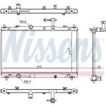 Radiador, refrigeración del motor NISSENS 606736