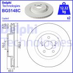 Disco de freno DELPHI BG5148C