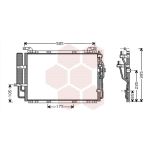 Condensador, sistema de ar condicionado VAN WEZEL 82005091