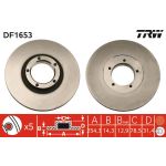 Disco de freno TRW DF1653 vorne, macizo, 1 Pieza
