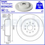 Disco de freno DELPHI BG9620C,1 Piezza