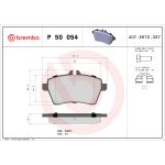 Bromsbeläggssats BREMBO P 50 054, fram