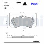 Bromsbeläggssats DELPHI LP3639, fram