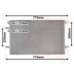 Condensator, airconditioning VAN WEZEL 58015709