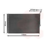 Condensador, sistema de ar condicionado VAN WEZEL 74015703