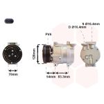 Kompressor för luftkonditionering VAN WEZEL 8100K071