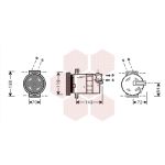 Airco-compressor VAN WEZEL 1700K086