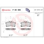 Bromsbeläggssats, skivbroms BREMBO P 83 084