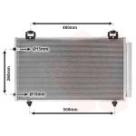 Condensator, airconditioning VAN WEZEL 53005411