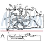 Ventilador, refrigeración del motor NISSENS 85196