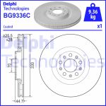 Jarrulevy DELPHI BG9336C etupuolella/tuuletettu/1 kpl