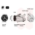 Compresseur de climatisation VAN WEZEL 4300K392