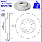 Bremsscheiben DELPHI BG5027C vorne, belüftet, 2 Stück