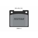 Jeu de plaquettes de frein à disque TEXTAR 2008802, Avant/Arrière
