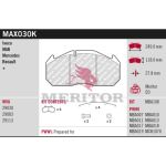 Jeu de plaquettes de frein, frein à disque MERITOR MAX030K