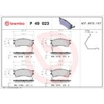 Bromsbeläggssats, skivbroms BREMBO P 49 023