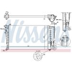 Radiador, refrigeración del motor NISSENS 61382A