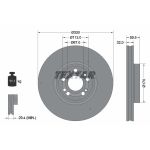 Disco de freno TEXTAR 92307105 frente, ventilado, altamente carbonizado, 1 pieza