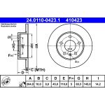 Disque de frein ATE 24.0110-0423.1