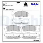Juego de pastillas de freno DELPHI LP1702, delante