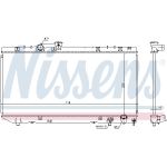 Radiador, refrigeración del motor NISSENS 64775