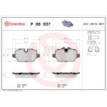 Bromsbeläggssats BREMBO P 06 037, bak