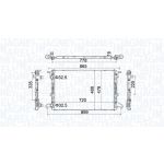 Radiateur, refroidissement du moteur MAGNETI MARELLI 350213201900