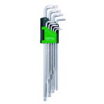 Zeskantsleutel set TORX TOPTUL 9Stk(T10 T15 T20 T25 T27 T30 T40 T45 T50) lang