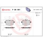 Remblokset BREMBO P 06 061, achter