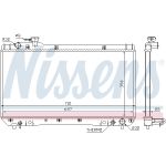 Radiador, refrigeración de motor NISSENS 64706