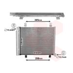 Condensador, sistema de ar condicionado VAN WEZEL 58005327