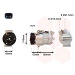Compressor, ar condicionado VAN WEZEL 4300K384