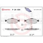 Bromsbeläggssats, skivbroms BREMBO P 24 034