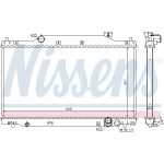 Radiador, refrigeración del motor NISSENS 68114