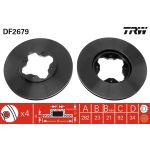 Disco de freno TRW DF2679 frente, ventilado, 1 pieza
