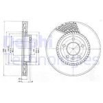 Bremsscheibe DELPHI BG9892 vorne, belüftet, 1 Stück