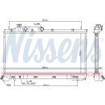 Radiatore, raffreddamento motore NISSENS 67743