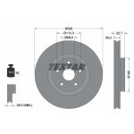 Disco de freno TEXTAR 92194303 frente, ventilado, 1 pieza